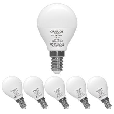 Imagem de Lâmpada LED ORALUCE E12 5W 450lm 5000K (pacote com 6) Não regulável