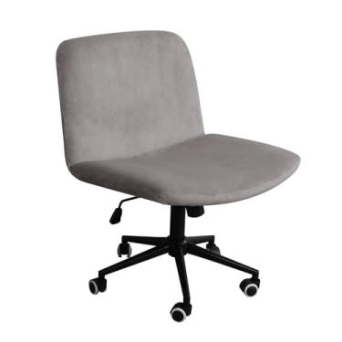 Imagem de NICEEC Capa para cadeira cruzada, sem braços, escritório, dormitório, mesa, capa para cadeira de vaidade, capas de cadeira de computador, encosto médio, assento largo sem protetor de braços, elastano