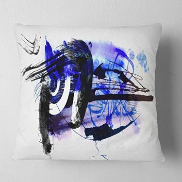 Imagem de Designart Manta abstrata para sala de estar, sofá, enchimento de alta qualidade + capa de almofada impressa em ambos os lados 40,64 cm x 40,64 cm