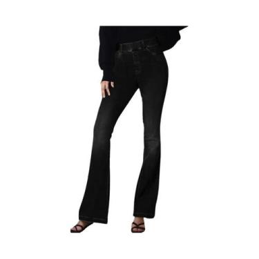 Imagem de Calça Jeans Feminina Slim - Lavagem Escura, Cintura Alta e Algodão, BR