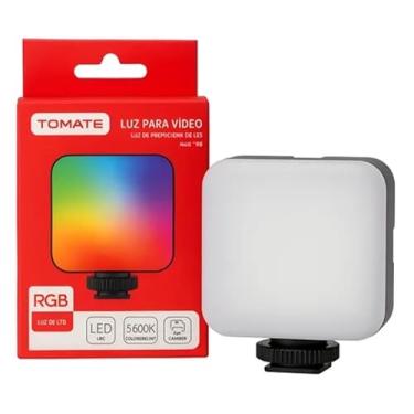 Imagem de Luz de LED RGB, Recarregável, 5600K, Portátil para Vídeo e Foto, Preto