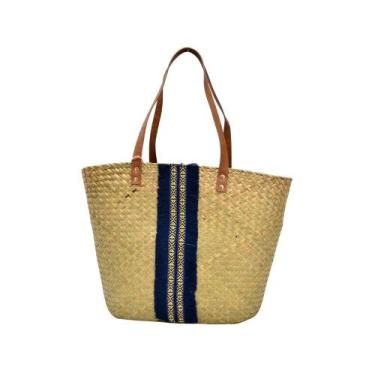 Imagem de Bolsa de Praia em Palha Tote Bag Pagani Azul PG6932 - SEMAX