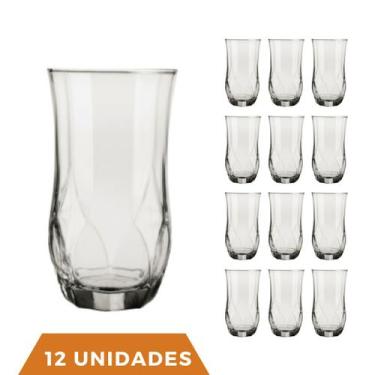 Imagem de 12 Copos Ópera Vidro Transparente Redondo 360ml Durável Nadir - NADIR 