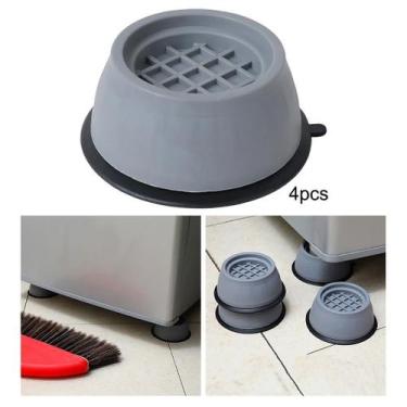 Imagem de Pé Máquina de Lavar Roupas Nivelador Lava e Seca 4 Peças Suporte Anti 