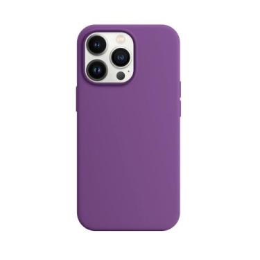 Imagem de Capa Capinha Silicone Compatível com iPhone 13 Pro Max - Geral, Roxo