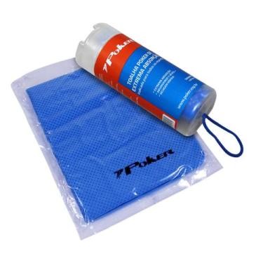 Imagem de Toalha Esportiva PVA Alta Absorção Média 13072 - Poker, Azul