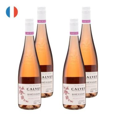 Imagem de Kit 4 Vinhos Calvet Rosé DAnjou Rosé França 750ml