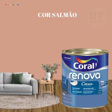 Imagem de Tinta de Parede Acrílica Coral Renova Cor Laranja 800ml Lavável Premiu