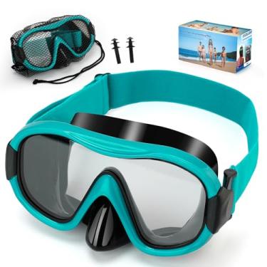 Imagem de iGym Máscara De Mergulho, Óculos De Mergulho Profissional Antiembaçante, Máscara De Natação Antivazamento Com Alça Ajustável Macia E Bolsa De Malha, Protetor Auricular