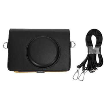 Imagem de Luqeeg Caixa de Couro PU, Estojo de Proteção à Impressora Fotográfica da Câmera Com Alça de Ombro, Recortes Precisos, Capa Frontal Destacável para MS200 2 Em 1 Câmera e Impressora (Preto)