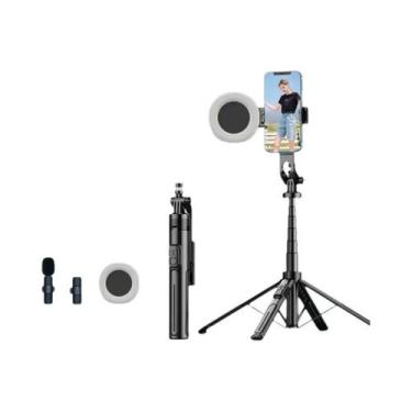 Imagem de 360 graus Tripé De Selfie Sem Fio Rotativo Com Controle Remoto Bluetoo