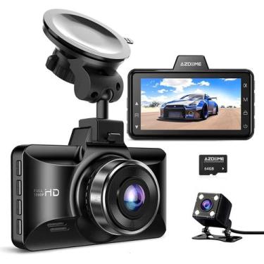 Imagem de Dash Cam AZDOME M01 Pro Dual frontal e traseira 1080P FHD 64GB