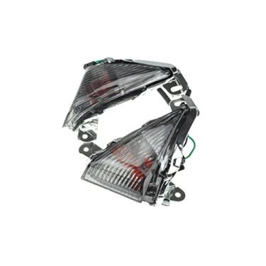 Imagem de TOPZONE Compatível com Kawasaki 2006-2019 Ninja ZX-14R; Ninja ZX-6R 2007-2016; Ninja ZX-10R 2006-2007; Lâmpada Idicadora Frontal Pisca-pisca (lâmpadas de halogênio instaladas, cor fumaça)