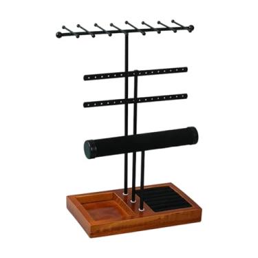 Imagem de Fiocias Suporte para Exposição de Joias, Bandeja Multifuncional para Anéis E Pulseiras para Balcão de Loja, Cômoda, Loja, Preto