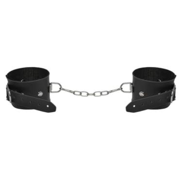 Imagem de Algema Bracelete Com Corrente Algema BDSM com Corrente e Fecho Metálico para Fantasias DX503 (PRETO)