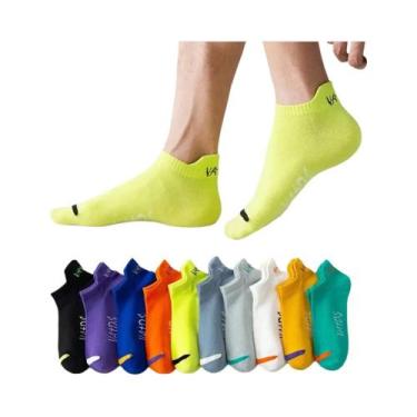 Imagem de 10 Pares de Meias de Barco Masculinas - Respiráveis, Absorventes de Su