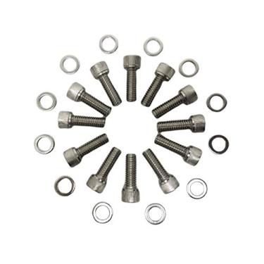 Imagem de Z Whip SBC Kit de parafusos de cabeçote de escape de aço inoxidável de 1 polegada 3/8-16 parafusos compatíveis com Chevrolet V8 Small Blocks 265 283 305 327 350 383 400 Gen I e II 92-97 LT1 LT4 TPI