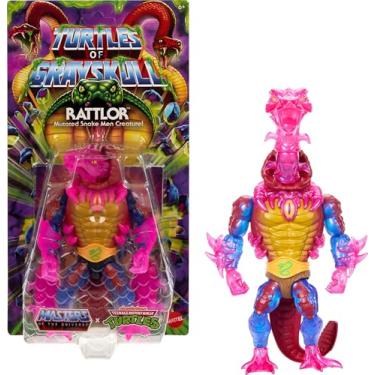 Imagem de Masters of the Universe Origins Tartarugas de Grayskull Rattlor Réptile Wars Figura de Ação Mutante Adolescente Ninja e MOTU Brinquedo de Herói Crossover, JBN01, [Multicolorido]