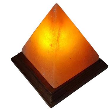 Imagem de Lâmpada de sal com design de pirâmide do Himalaia 19 cm de altura e 2,