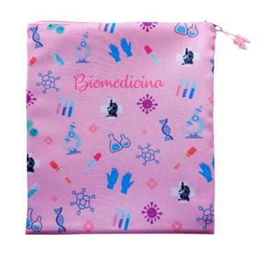 Imagem de Matellassê - Porta Jaleco Enfermagem Medicina Porta Estetoscópio Organizador de bolsa Necessaire Personalizado Biomedicina Fisioterapia Veterinária Odontologia Nutrição (BIOMEDICINA)