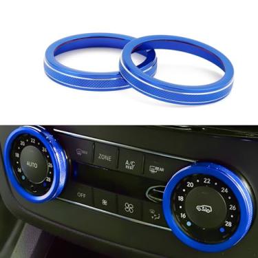 Imagem de Angelguoguo Tampa de botão giratório de ar condicionado para Mercedes Benz C Class W204 GLE M GLK SL GLS SLK G GL CLS Class (azul)