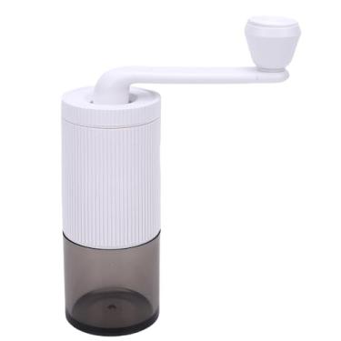 Imagem de ASHATA Moedor de café Manual Portátil Com Configurações Ajustáveis, Moedor de Feijão de café Com Manivela, Compartimentos Embutidos, para Escritório de Acampamento de Viagens e Casa (Branco)