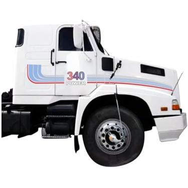 Imagem de Kit Adesivo Faixa Cinza Caminhão Power 340 1989 Adesivo Laminado - Compatível