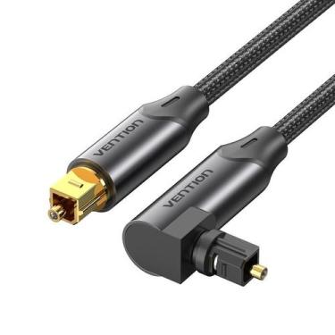 Imagem de Cabo Óptico Áudio Digital Fibra 90º 10m Home Theater Vention - Bbacome