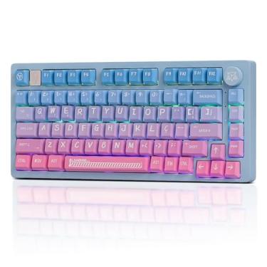 Imagem de Teclado Mecânico Premium de Alumínio Adamantiun Akira Rgb Azul Abnt2 Dynamic Spectrum Pbt 75% Switch Puma