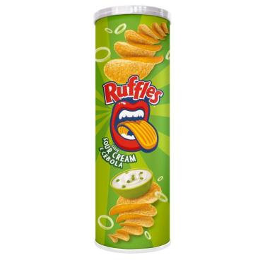 Imagem de Batata Ruffles Elma Chips Sabor Sour Cream e Cebola Tubo 100g