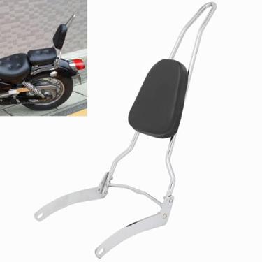 Imagem de Passenger Tall Sissy Bar encosto traseiro adequado para Yamaha Virago XV125 1989-2011 XV250 1989-2020 V Star XV250 2008-2023, cromado