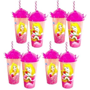 Imagem de Kit de Copos Coroa Bela Adormecida Aurora Lembrancinha Festa (10 unidades)