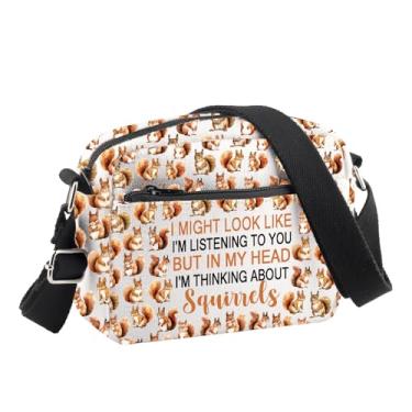 Imagem de BDPWSS Bolsa tiracolo Squirrel Lover Gift I Might Look Like I'm Listening I'm Thinking About Squirrels Shoulder Bag, Sobre Squirrel Cb