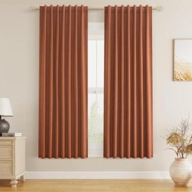 Imagem de Cortinas Guken Terracotta Linen Blackout 160 cm de comprimento 2 painé