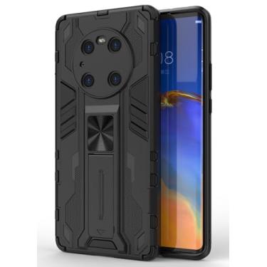 Imagem de SORAKA Capa para Huawei Mate 40 Pro com suporte Capa de proteção resistente para Huawei Mate 40 Pro Capa com placa de metal para suporte magnético para carro Capa Silm Fit