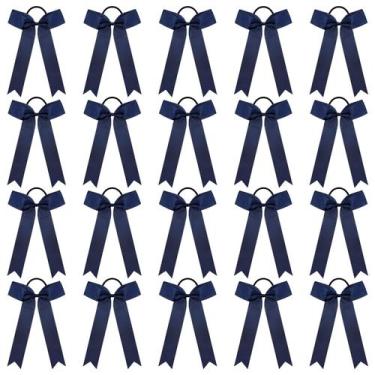 Imagem de Laços de cabelo elásticos Cheer Bows CEELGON College Style 20 unidades
