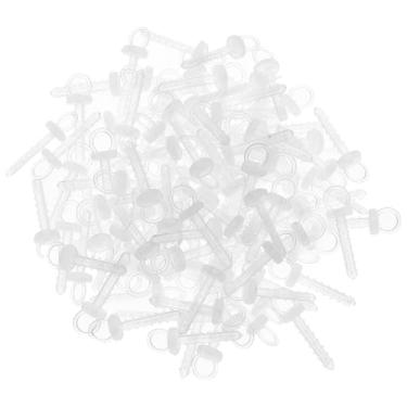 Imagem de DECHOUS 100 peças de bonés de enfeite de bola de Natal DIY acessórios pendentes de árvore decorativos transparentes para artesanato de festa