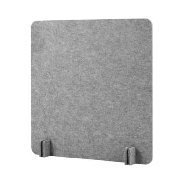 Imagem de Bothyi Divisória de mesa acústica com pés de apoio, divisória de mesa independente, painel de privacidade para sala de aula, estudo escolar, Cinza Claro 40x40 Cm