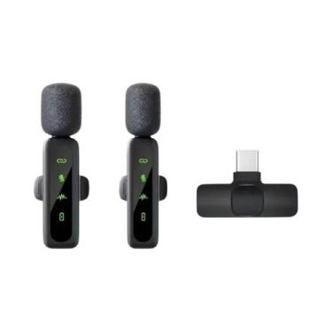 Imagem de Microfone Lavalier Sem Fio Recarregável 80mAh Clip-On Para Podcast, St