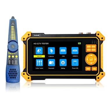 Imagem de Rsrteng HD-3200C CCTV Tester HD Coaxial 4K 8MP TVI/CVI/AHD/SDI/CVBS Testador de Câmera com Cabo Tracer 12.7 cm TFT-LCD Screen Monitor 5 em 1 Suporte Suporte RS485 Áudio HD VGA DC12V Saída Controle PTZ