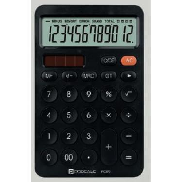 Imagem de CALCULADORA DE MESA 12 DIG. PROCALC, VISOR GRANDE, DUAL POWER, TECLAS REDONDAS