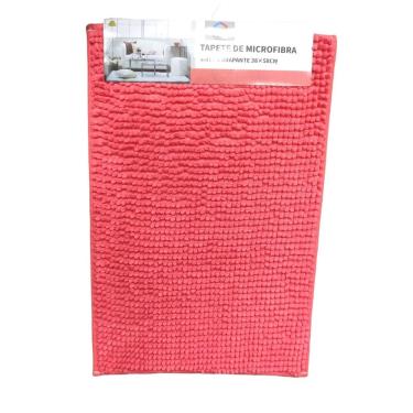 Imagem de Tapete de Banheiro Bolinha Microfibra Salmão 38x58 cm