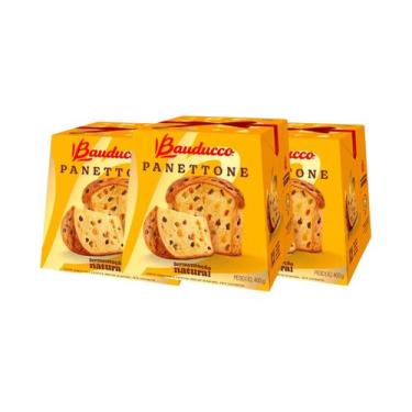 Imagem de Kit c/ 3 Panettone Bauducco Frutas Cristalizadas 400g
