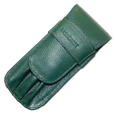 Imagem de Estojo p/Caneta Vuarnet-Couro Legítimo p/3 Peças Verde Escuro