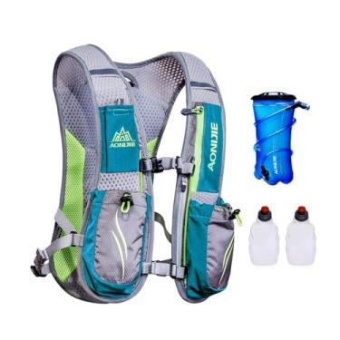 Imagem de Aonijie Hydration Packs 5.5L Trail Running Vest with 2L Bladder Reservoir Marathoner Hydro Backpack Light Green
