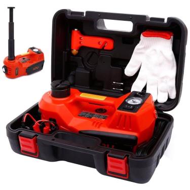 Imagem de Macaco Elétrico Automotivo Hidráulico com Luz LED, Suporta até 5 Toneladas, ROGTZ, Laranja