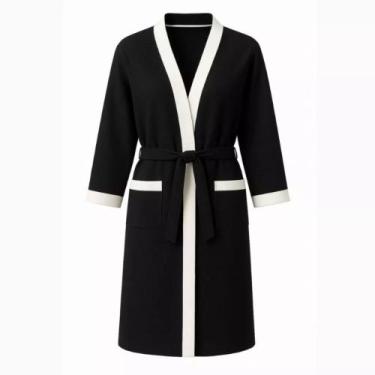 Imagem de Roupão De Banho Unissex Tecido Atoalhado 100% Poliéster Adulto Ultra M