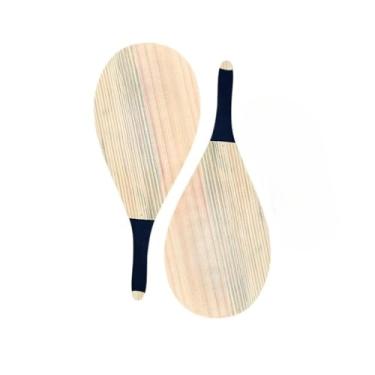 Imagem de Frescobol Praia Kit, Kit Raquetes 4 de Madeira para Frescobol e 2 Bolinhas de Borracha Esporte Diversão