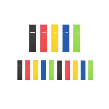 Imagem de Kit 5 Faixas Elásticas Para Exercícios Multifuncional Yoga Fisioterapia e Treino(3)