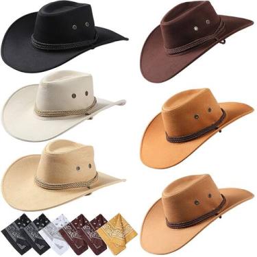 Imagem de Chapéu de caubói e bandana Zhanmai Western Party Traje x12